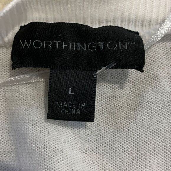 Worthington White Knit Sweater - Picture 3 of 9
